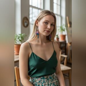 Pink & Teal Ombre Resin Fairy Wing Earrings